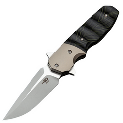 Bestech Freefall Bronze Titanium/Black-Green G10, Stonewashed/Satin CPM S35VN by Jason Clark Knife (BT2007A)