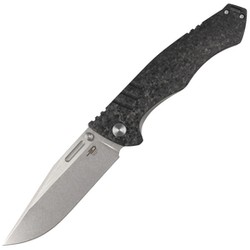 Bestech Keen II Black Titanium/Marbled Carbon Fiber, Stonewashed/Satin CPM S35VN by Koens Craft Knife (BT2301B)