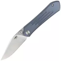 Bestech Knife Icarus Blue Stonewash Titanium, Satin M390 by Nick Rogers (BT2302E)