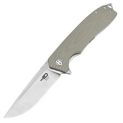 Bestech Lion Beige G10, Stonewashed/Satin D2 Knife (BG01C)