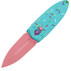 Bestech QUQU Blue/Printed Sprinkle Pattern G10, Pink 14C28N by Gogo Knife (BG57C-1)