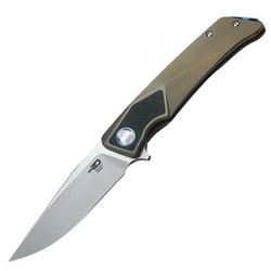 Bestech Sky Hawk Bronze Titanium/Carbon Fiber, Bead Blasted/Satin CPM S35VN Knife (BT1804D)