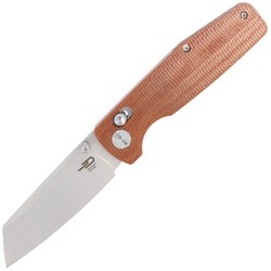 Bestech Slasher Knife Natural Micarta, Satin D2 (BG43D)