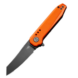 Bestech Syntax Orange G10, Black Stonewashed 14C28N by Todd Knife and Tool (BG40C)