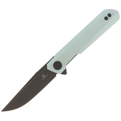 Bestechman Knife Mini Dundee Ice Cream Blue G10, Grey DLC D2 by Ostap Hel (BMK03G)