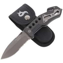 BlackFox G10 Black Rescue Folding Knife (BF-115)