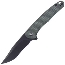 CIVIVI Mini Sandbar Green Micarta, Black Stonewashed by Eric Ochs (C20011-3)