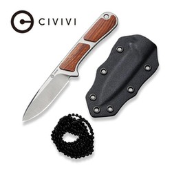 Civivi Mini Elementum Fixed Guibourtia Wood, Satin Nitro-V (C23010-4)