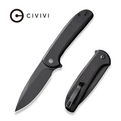 Civivi Primitrox Black G10, Black Stonewashed Nitro-V Knife (C23005A-2)