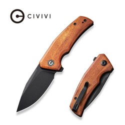 Civivi Regulatron Guibourtia Wood, Black Stonewashed Nitro-V Knife (C23006-3)