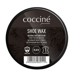 Coccine Premium Shoe Wax, Black, 40g