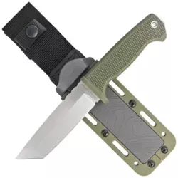 Demko FreeReign Tanto OD Green Rubberized, Satin AUS10A by Andrew Demko Knife (FR-10A-TOD)