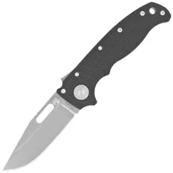 Demko Knife AD20.5 Clip Point Black G10, Stonewashed CPM 20CV by Andrew Demko (205-20CV-BLK-CP)