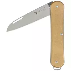 Fox Vulpis Brass, Polished M390 Pocket Knife (FX-VP130 OT)