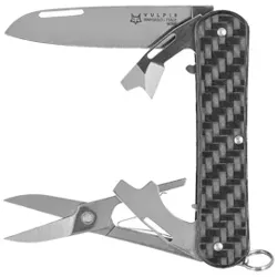 Fox Vulpis F4 Carbon Fiber 3K, Polished M390 Pocket Knife (FX-VP130-F4 CF)