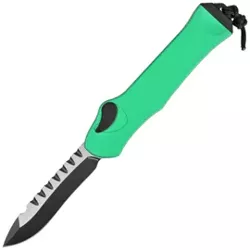 Heretic Knife Hydra R/E Toxic Green Aluminum, Black DLC/Satin MagnaCut by Tony Marfione Jr.