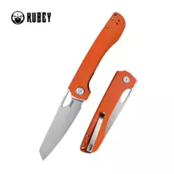 Kubey Elang Knife Orange G10, Beadblasted AUS-10 by Sebastian Irawan (KU365A)