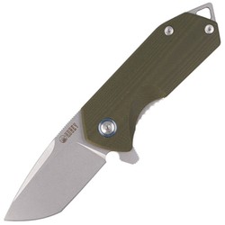 Kubey Knife Campe, OD Green G10, Sandblast D2 (KU203B)