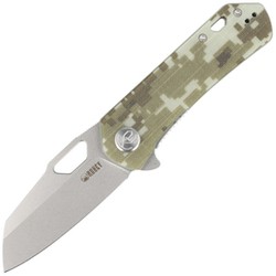 Kubey Knife Duroc Camo G10, Bead Blasted AUS-10 by Colin Maisonpierre (KU332J)