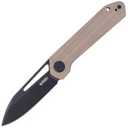 Kubey Knife Royal, Tan G10, Dark Stonewashed D2 (KU321E)