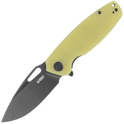 Kubey Knife Tityus Translucent Yellow G10, Dark Stonewashed D2 (KU322G)