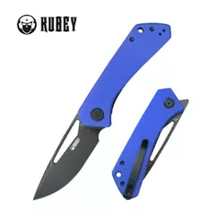 Kubey Thalia Knife Blue G10, Blackwashed 14C28N (KU331P)