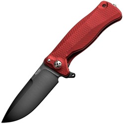 LionSteel Knife SR11A Red Aluminium, Black Sleipner by Molletta (SR11A RB)