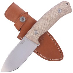 LionSteel M3 Natural Canvas Micarta, Satin Niolox by Michele Pensato (M3 CVN)