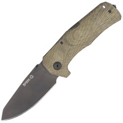 LionSteel TM1B Brown Micarta, Black Sleipner by Molletta knife (TM1B CVG)