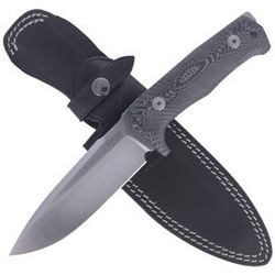 LionSteel Tactical Knife Black Micarta, Satin Niolox by Molletta (T5 MI)