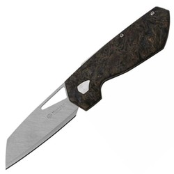 Maserin W1 Black/Gold FatCarbon, Matted Tungsten by Attilio Morotti Knife (373/WTG)