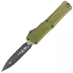 Microtech Combat Troodon D/E Gen III OTF Knife OD Green Aluminum, Black M390MK by Tony Marfione (1142-1OD)