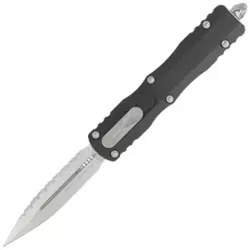 Microtech Dirac Delta D/E Black Aluminium, Stonewashed by Tony Marfione (227-12)