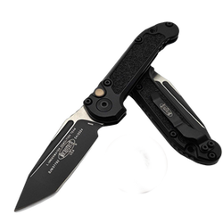 Microtech LUDT T/E Gen III Automatic Knife Black Aluminum/3M, Black M390MK by Tony Marfione (1136-1T)