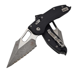 Microtech Stitch S/E Knife Fluted Black G10, Apocalyptic F/S M390MK by Borka Blades and Tony Marfione (169RL-12APFLGTBK)