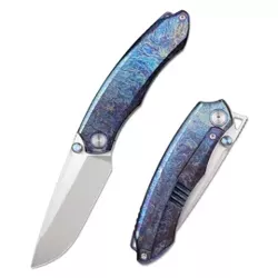 Remette Wild Species Knife Dark Blue Titanium, Hand Grinding M390 (WD108-B)