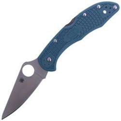 Spyderco Delica 4 Blue FRN K390 Plain (C11FPK390)