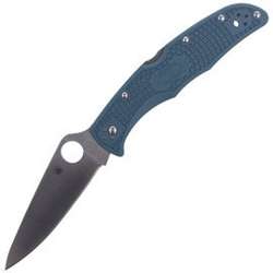 Spyderco Endura 4 Blue FRN K390 Plain knife (C10FPK390)