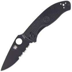 Spyderco Tenacious FRN Black, Black Blade Spyder 8Cr13MoV (C122PSBBK)