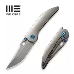 We Knife Attor Polished Bead Blasted Titanium, Polished Bead Blasted CPM 20CV by Dalibor Bergam (WE23037B-2)