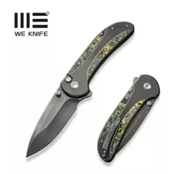 We Knife Zizzit Titanium/Toxic Storm Fat Carbon, Polished Gray CPM 20CV (WE23031-4)