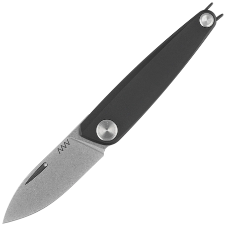 ANV Z050 BB Knife Black Aluminum, Stonewashed Sleipner (ANVZ050-007)