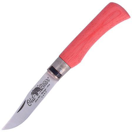 Antonini Old Bear Laminated Red, Satin Stainless knife (9307/21_MRK)