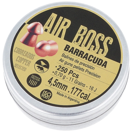 Apolo Air Boss Barracuda Copper AirGun Pellets .177/4.52 mm, 250 pcs 070.g/ 11.0gr (30003-2)