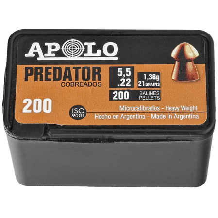 Apolo Predator Copper AirGun Pellets .22/5.52 mm, 200 pcs 1.36g/21.0gr (19951-2)