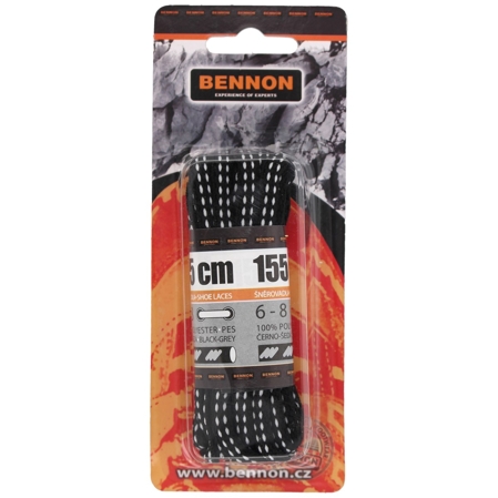 Bennon Laces black and gray 155cm (D33155)