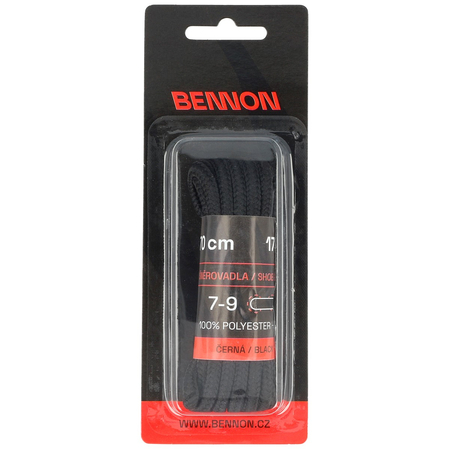 Bennon shoelaces oval black 170cm (D31170)