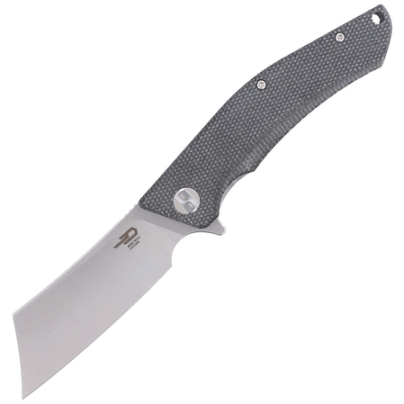 Bestech Cubis Black Micarta, Stonewashed/Satin D2 KNife (BG42A)