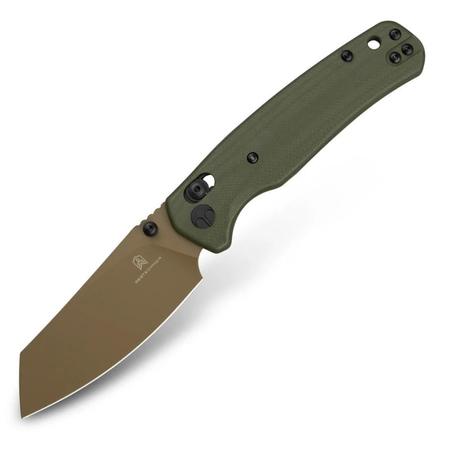 Bestechman Cicada's Wing OD Green G10, Gold 10Cr15MoV (BMK06C)