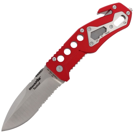 BlackFox Aluminium Red Rescue Folding Knife (BF-117)